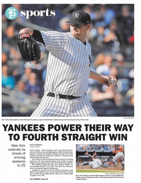 Yankees Power Their Way to Fourth Straight Win (1 of 2)