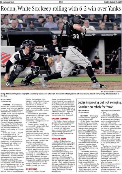 Rodon, White Sox Keep Rolling With 6-2 Win Over Yanks