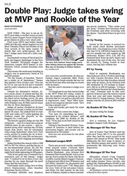 Double Play: Judge Takes Swing at MVP and Rookie of the Year (Contributor)