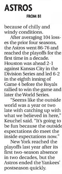 Keuchel Set to Start for Astros (2 of 2)